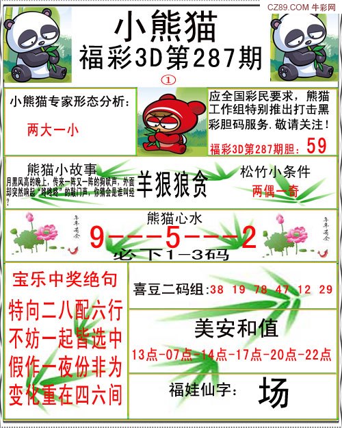 福彩小熊猫A